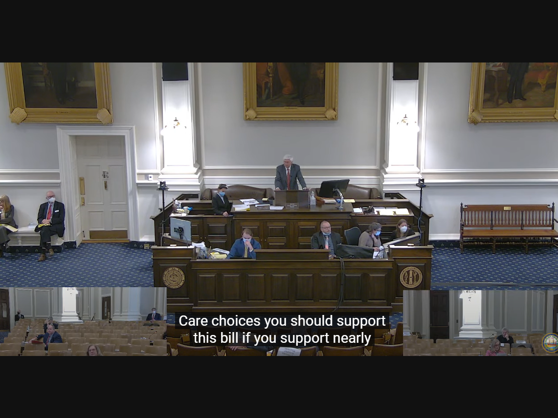 The New Hampshire Senate convened on February 3, 2022 in Representatives Hall.