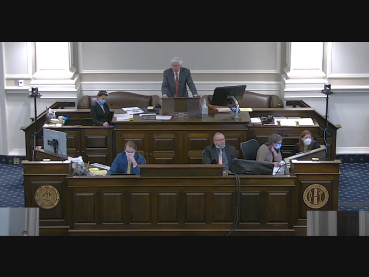 The New Hampshire Senate convened on February 3, 2022, in Representatives Hall.