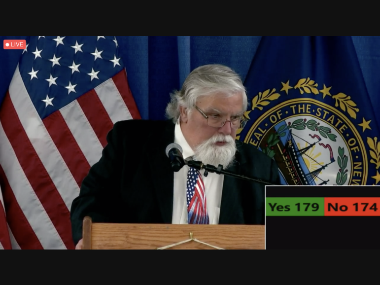 House Speaker Sherm Packard looks on as the House votes 179-174 to pass HB 1609, which would add exceptions to the state abortion ban and repeal the ultrasound mandate.