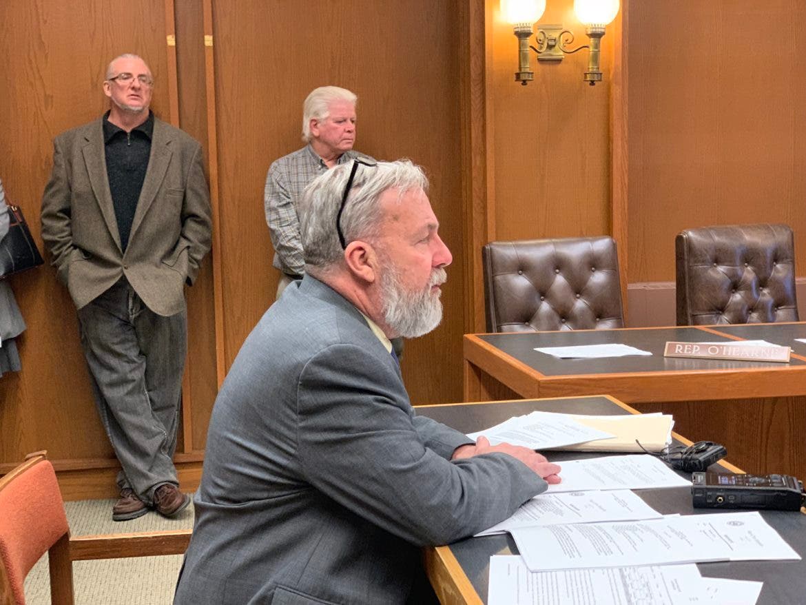 State Rep. Renny Cushing is pictured at one of many legislative committee hearings in which he advocated for a new hospital for people with mental illness who are being incarcerated in the Secure Psychiatric Unit at the New Hampshire Prison for Men. 