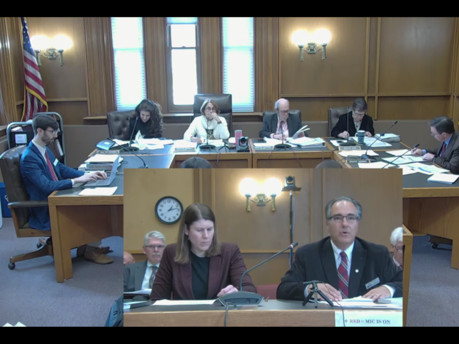 Senate Transportation Committee met Monday. Screenshot