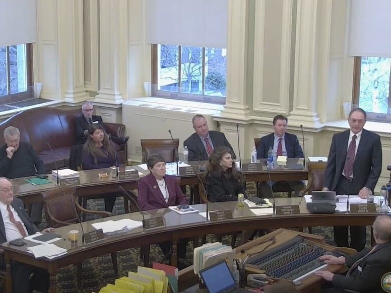 Sen. Jay Kahn is pictured speaking at Thursday's Senate session.