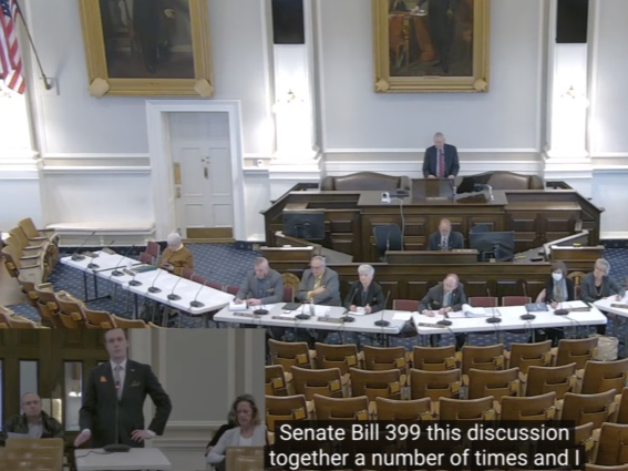 Ian Huyett of Cornerstone Action testifies on SB 399, legislation to clarify the state's ultrasound requirement for abortion.
