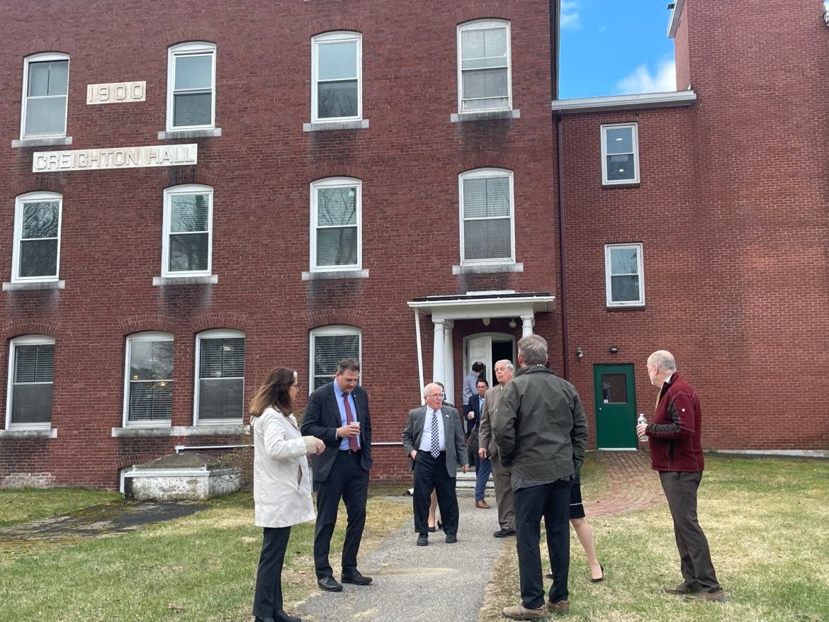 Gov. Chris Sununu and Executive Council tour campus in Franklin proposed for veterans housing and retreat center.