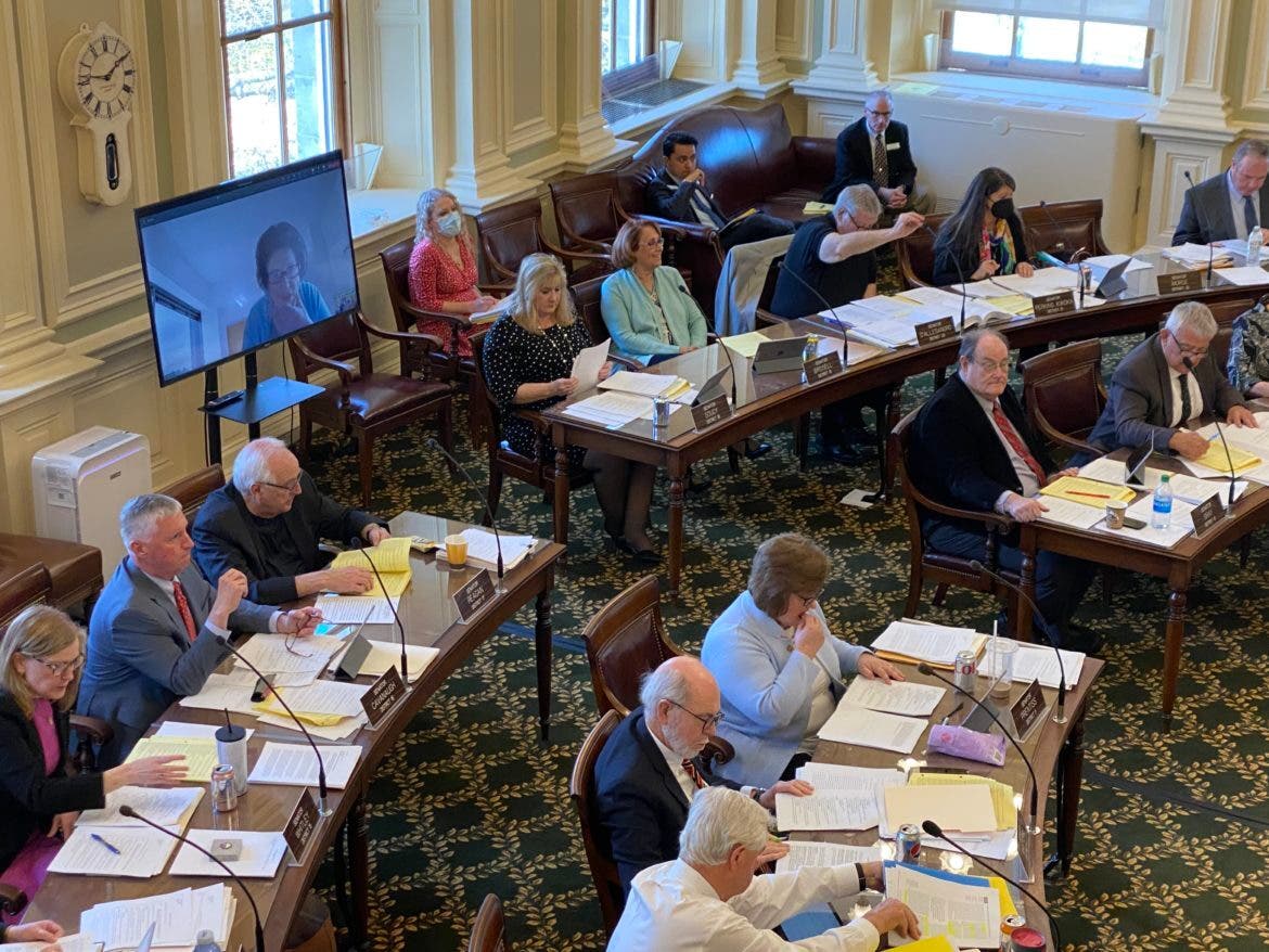 The Senate met in session on May 5 with Senator Rosenwald participating remotely.