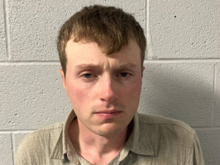 Logan Clegg is pictured in his 2022 police mug shot.