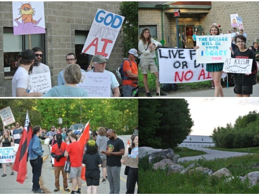 A large crowd turned out Wednesday night to oppose a data center that had been proposed for Nottingham.