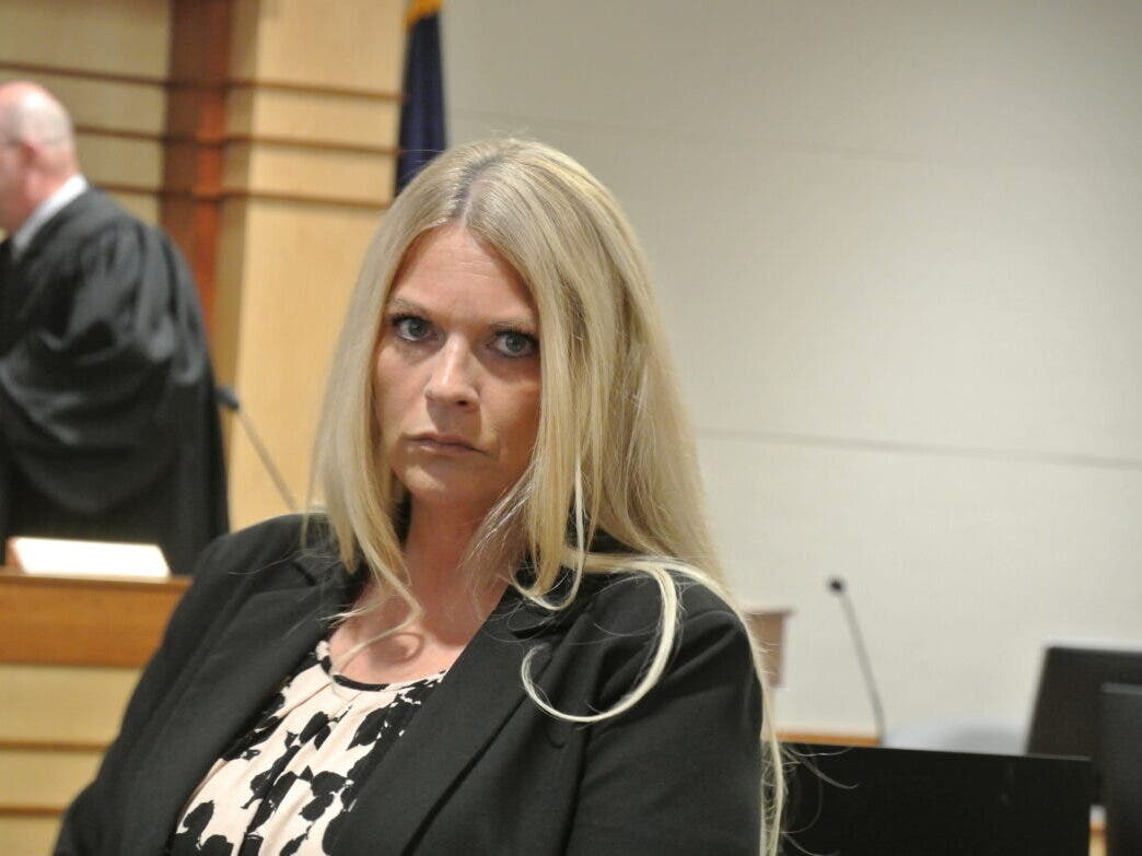 Sexual abuse survivor Kristy Gesse says state officials knew about abuse allegations against the owner of the group home where she was placed as a teen. She is pictured Monday in Merrimack County Superior Court.