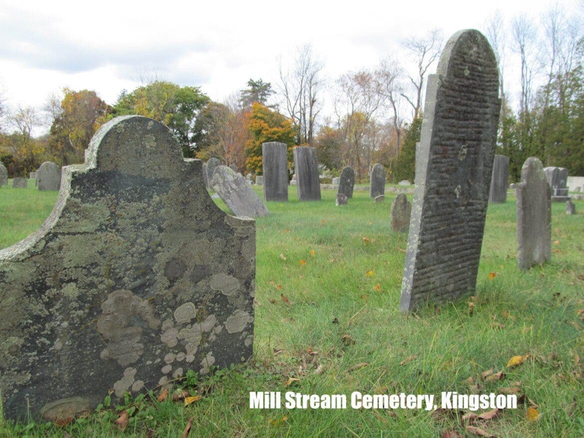 Mill Stream (formerly Mill Hill) Cemetery is in Kingston across the road from the Old Mill Pond on Route 125.