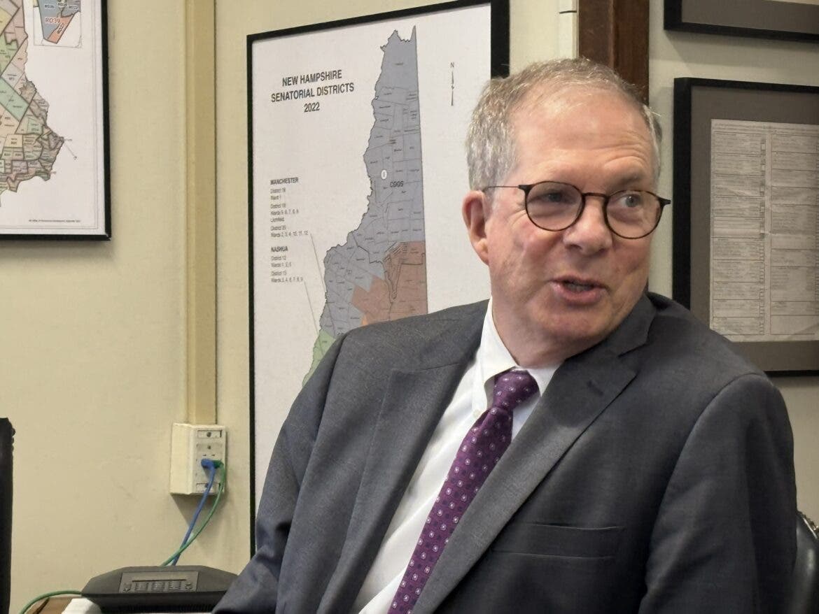 Secretary of State David Scanlan is pictured in July at his office at the State House.