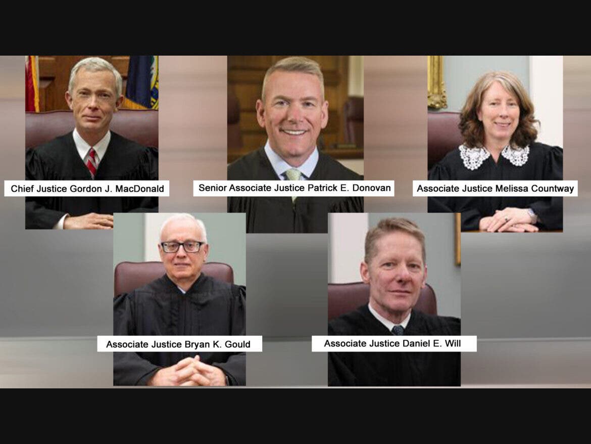 Current members of the New Hampshire Supreme Court.