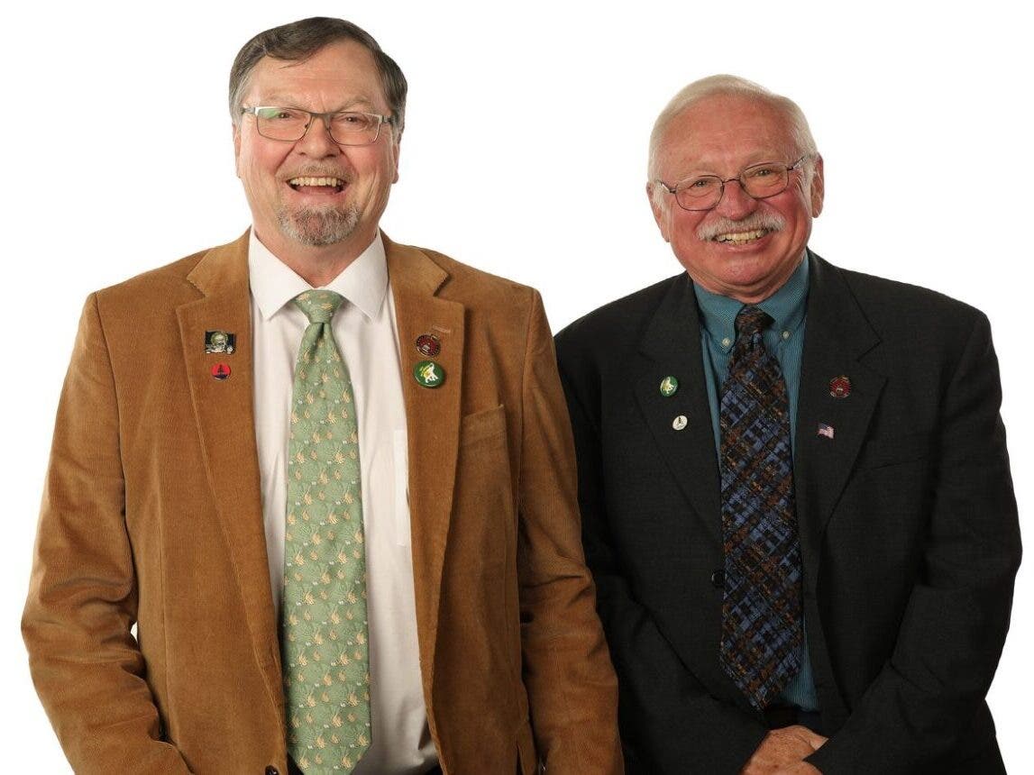 Rep. Cyril Aures, R-Chichester, and Rep. Clayton Wood, R-Pittsfield.
