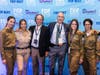 - Gala sponsors Brad Bangel and Dr. Norman Goldin (center) with Sgt. Omer; Sgt. Anael; Norfolk’s own Lone Soldier Ilana Peck; Sgt. Hila.