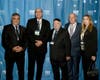 (From left to right FIDF National Director and CEO Maj. Gen. (Res.) Meir Klifi-Amir; Congregation Rodei Sholom’s Rabbi Arey Scheinberg; Yuda and Ofira Doliner; and former Israeli Ambassador Ido Aharoni.