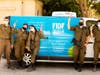 IDF soldiers with ice cream truck donated by FIDF Ohio Chapter