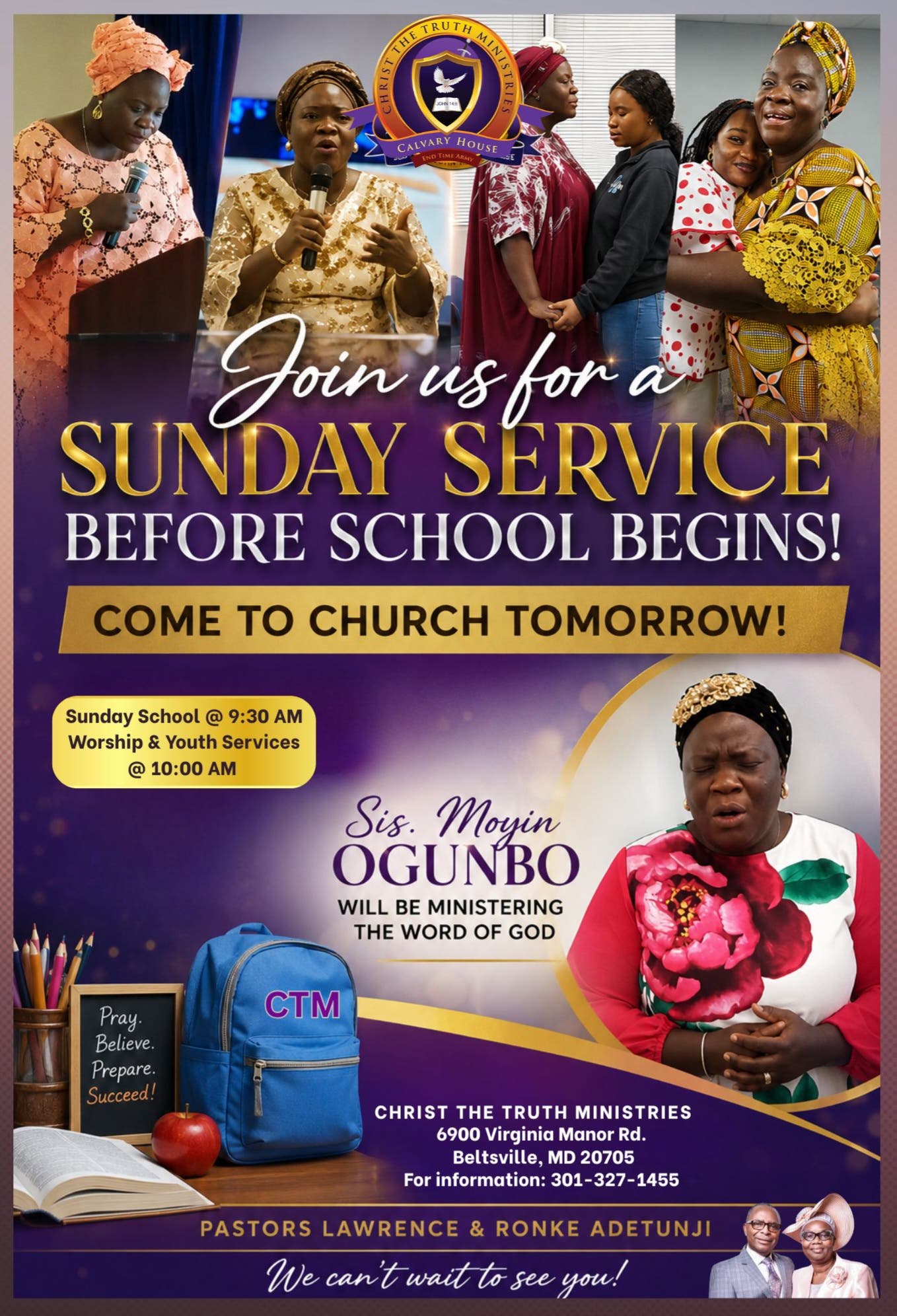 Sunday Service Before the New School Year!