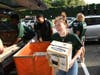 Members of the "Green Team" helped move new students into residence halls
