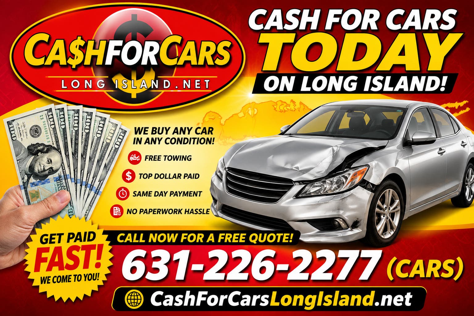 Cash For Cars Long Island | Sell Your Car Same Day | 631-226-2277