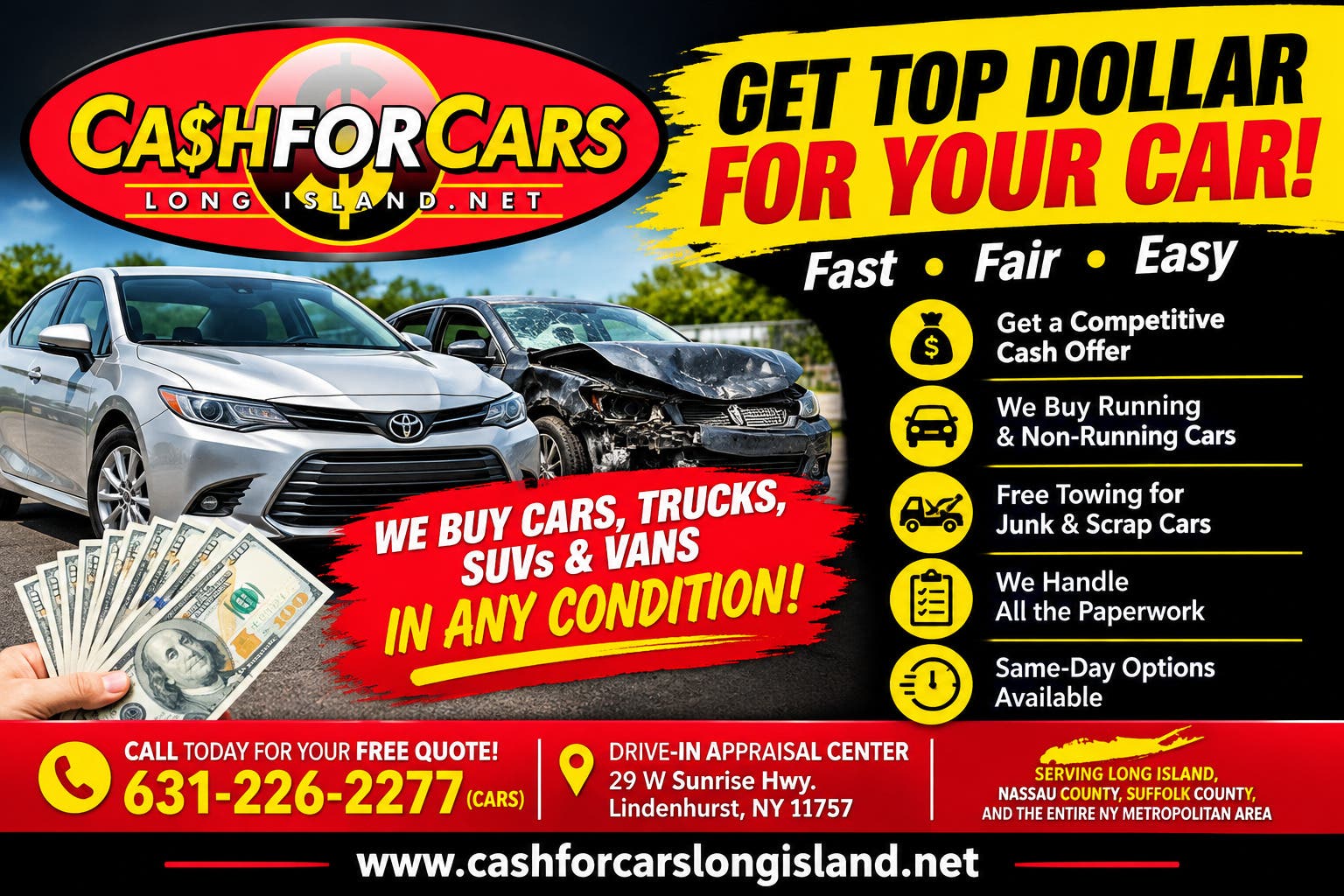 Cash For Cars Long Island β Get Top Dollar for Your Car! ππ΅