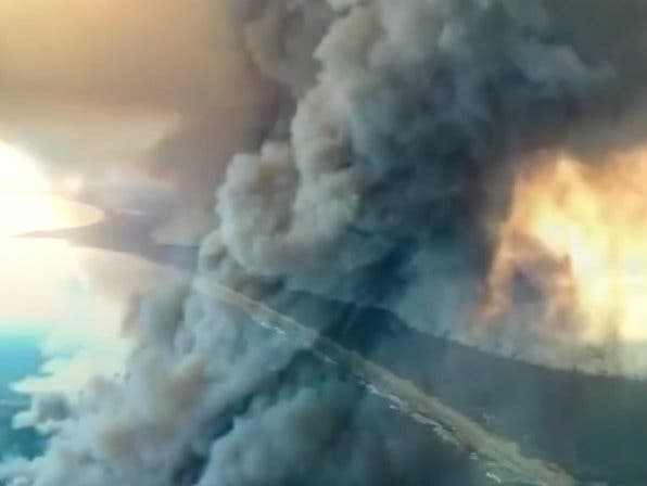 The fires span an area the size of California, Oregon, Washington, and Montana.