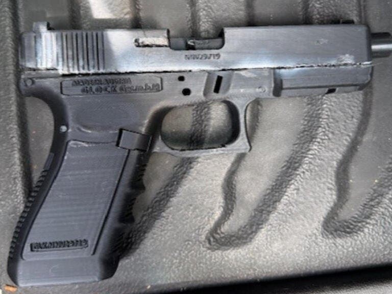 A gun that police said was 3-D printed and was allegedly found in a student's backpack at Pinole Valley High School on April 27, 2026.