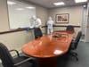 Conference rooms have more online video meeting technology and fewer chairs.