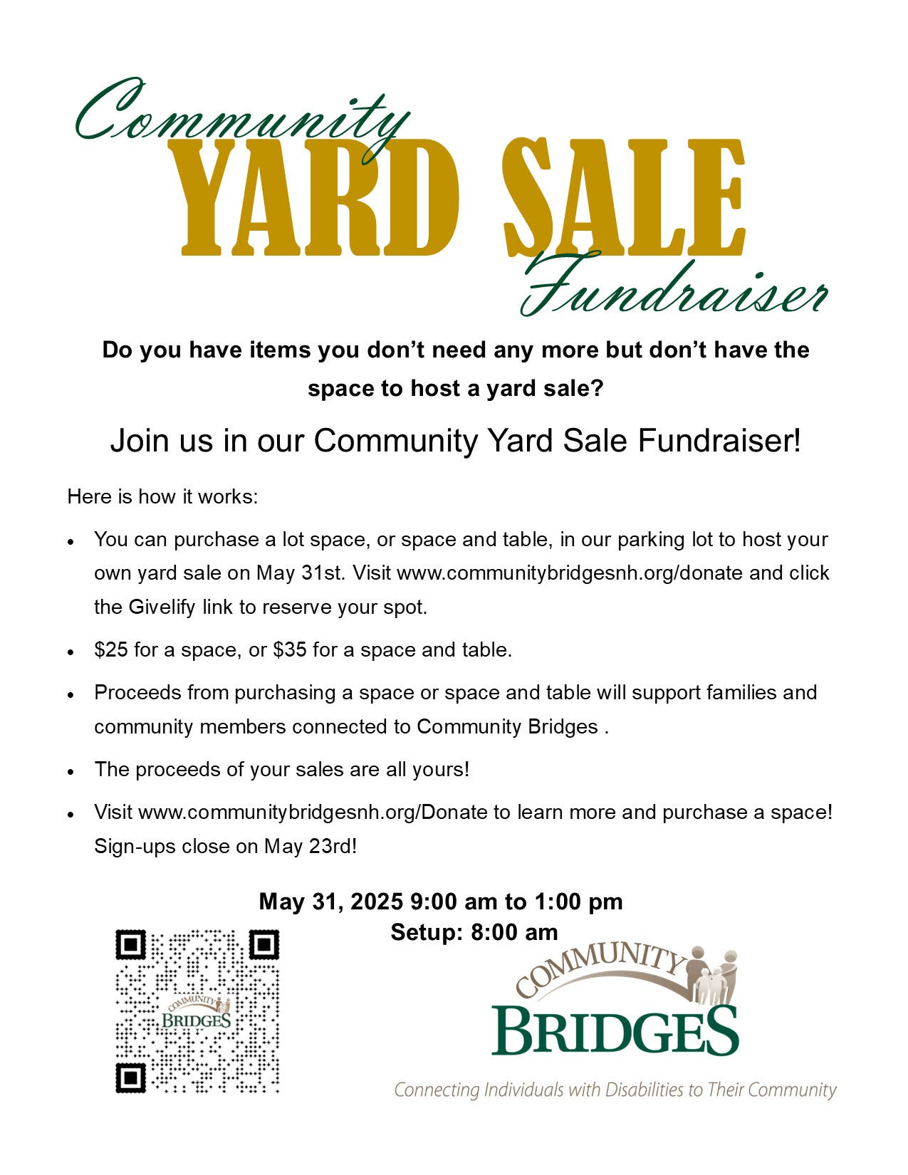 Community Yard Sale Fundraiser