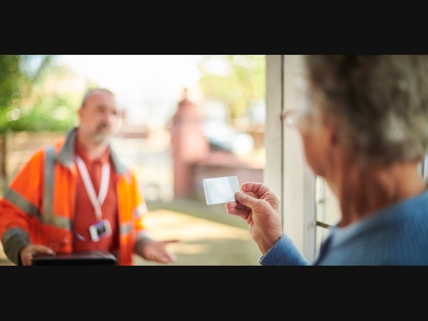 tradesman at the door