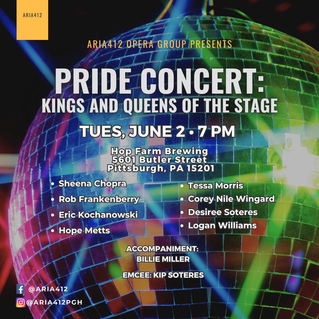 Aria412 Opera Group Presents Pride Concert