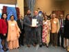 New York State Senator Kevin Thomas presents Parker Jewish Institute with a Proclamation to Michael N. Rosenblut, Parker’s President and CEO, for its support to the South Asian community on Long Island. 