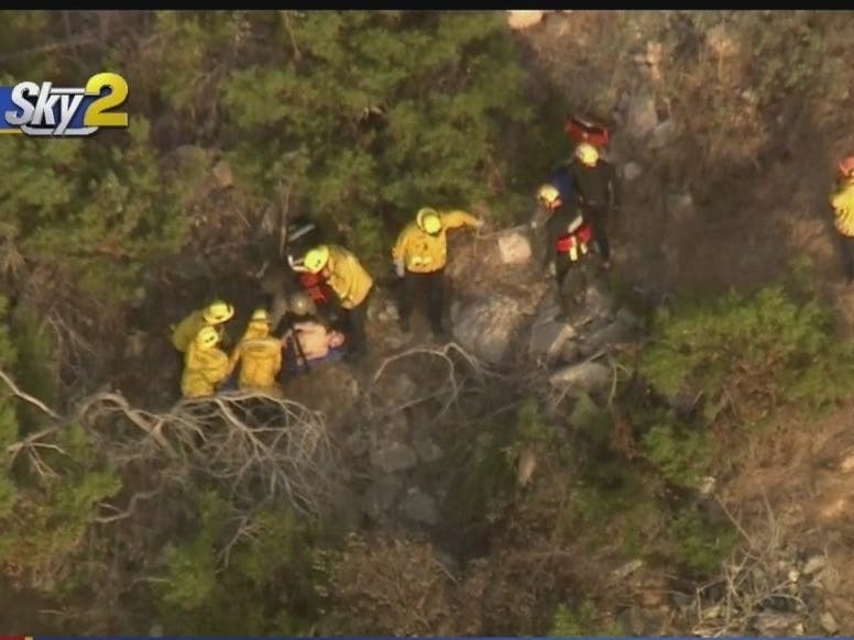 Paramedics made contact with a 17-year-old boy who fell down the side of a cliff in Palos Verdes Estates on Thursday.