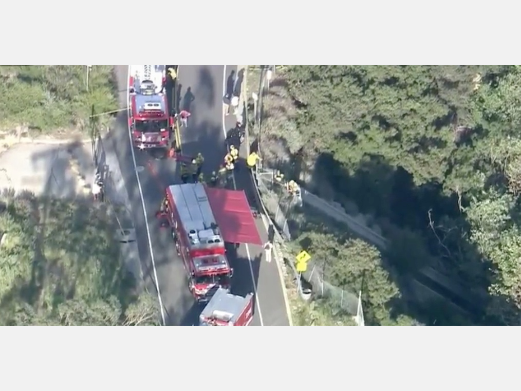 The Los Angeles Fire Department sent a rescue and helicopter crew to Santa Susana State Pass Park.