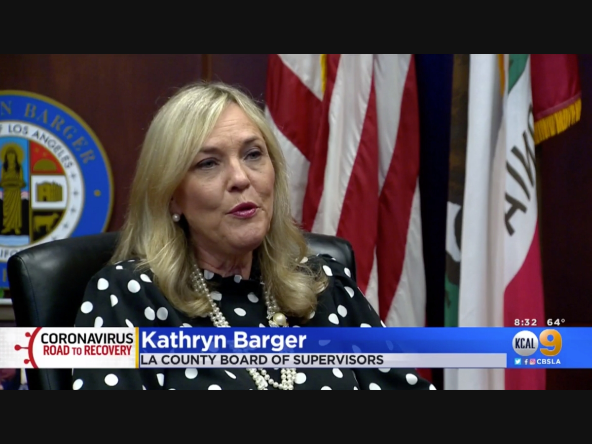 Los Angeles County Supervisor Kathryn Barger spoke candidly Wednesday about a number of issues facing the county including the battle against the coronavirus pandemic, countywide protests and the board’s ongoing feud with Sheriff Alex Villanueva.
