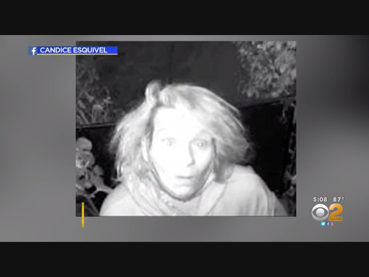 In a Facebook post, Cindy Esquivel posted images of the woman walking onto a porch and spraying poison into a kitten's mouth.