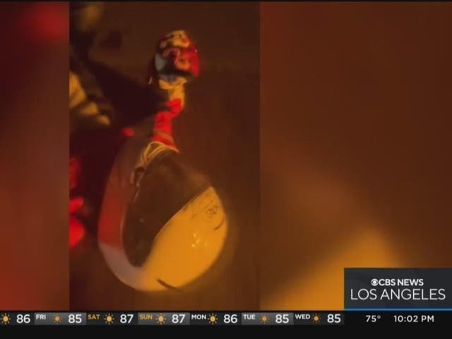 Good Samaritan Risks His Life To Rescue Motorcyclist After Fiery Crash ...