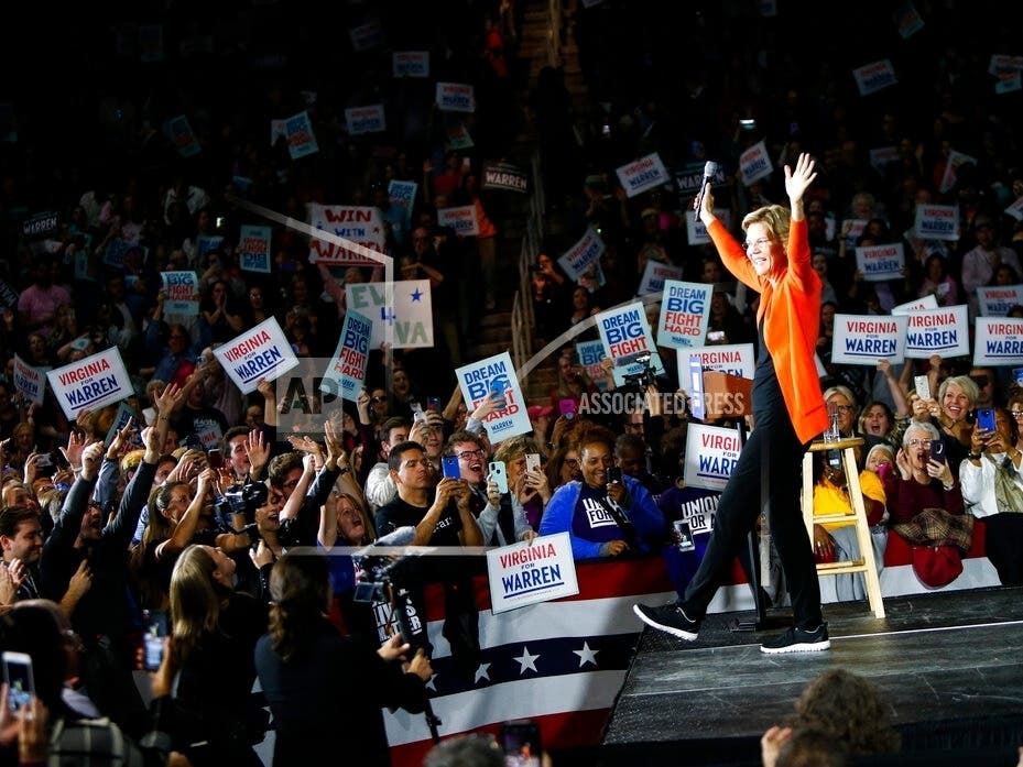 A man who disrupted Sen. Elizabeth Warren's Town Hall on Jan. 10 had to be escorted from the room.