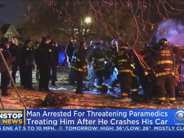 Driver Arrested For Threatening Paramedics After Crashing Car | Chicago ...
