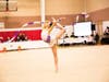 Michelle Hua of Troy, Level 9 Oakland Rhythmic gymnast, competing at the 2020 Michigan State Meet in Bloomfield Hills. 
