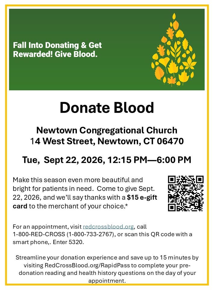 Donate Blood Tues Sept 22, 2026