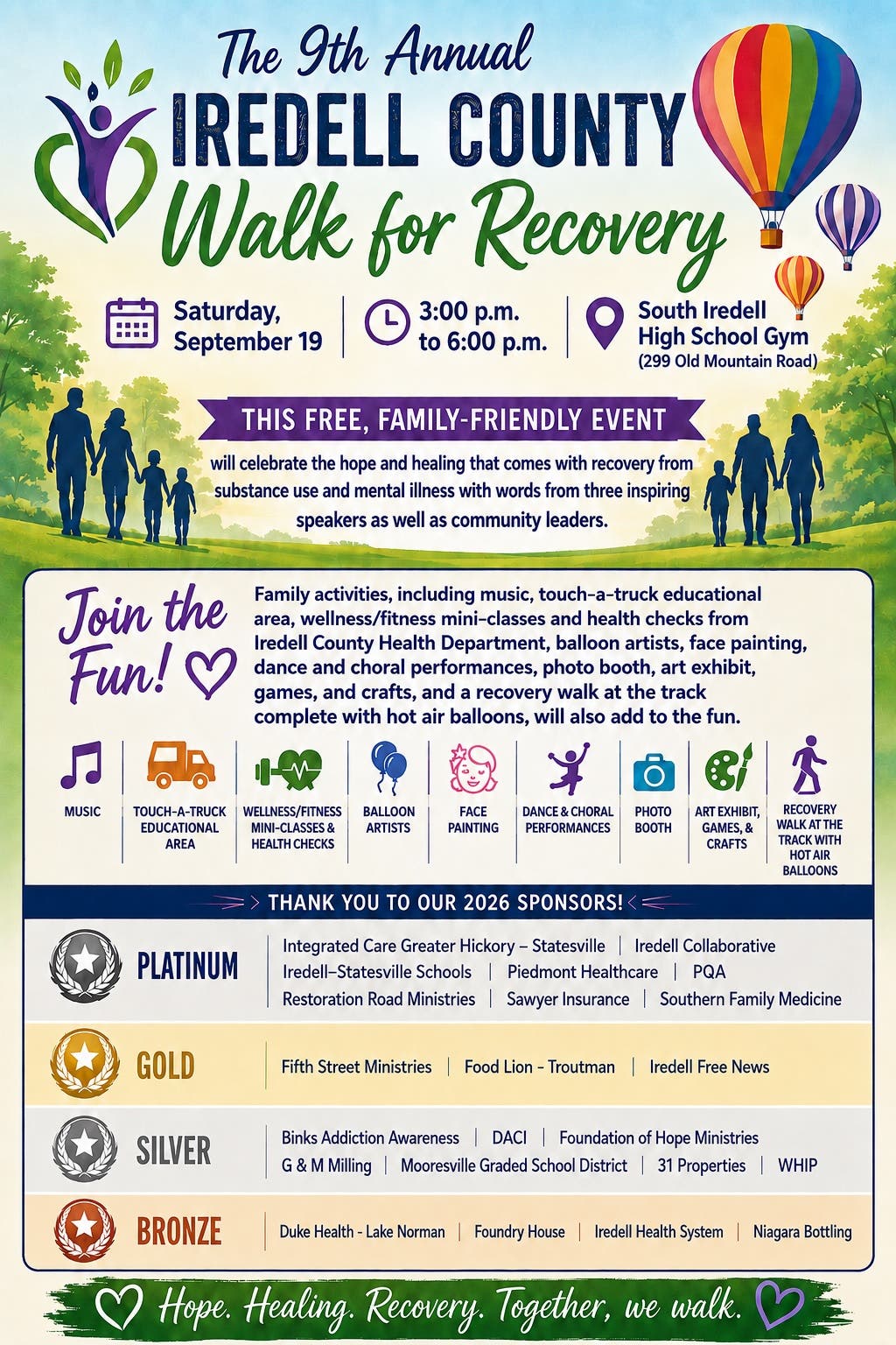 The 9th Annual Iredell County Walk For Recovery