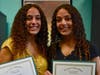 Salutatorian Rebecca Morales and Valedictorian Gianna Morales