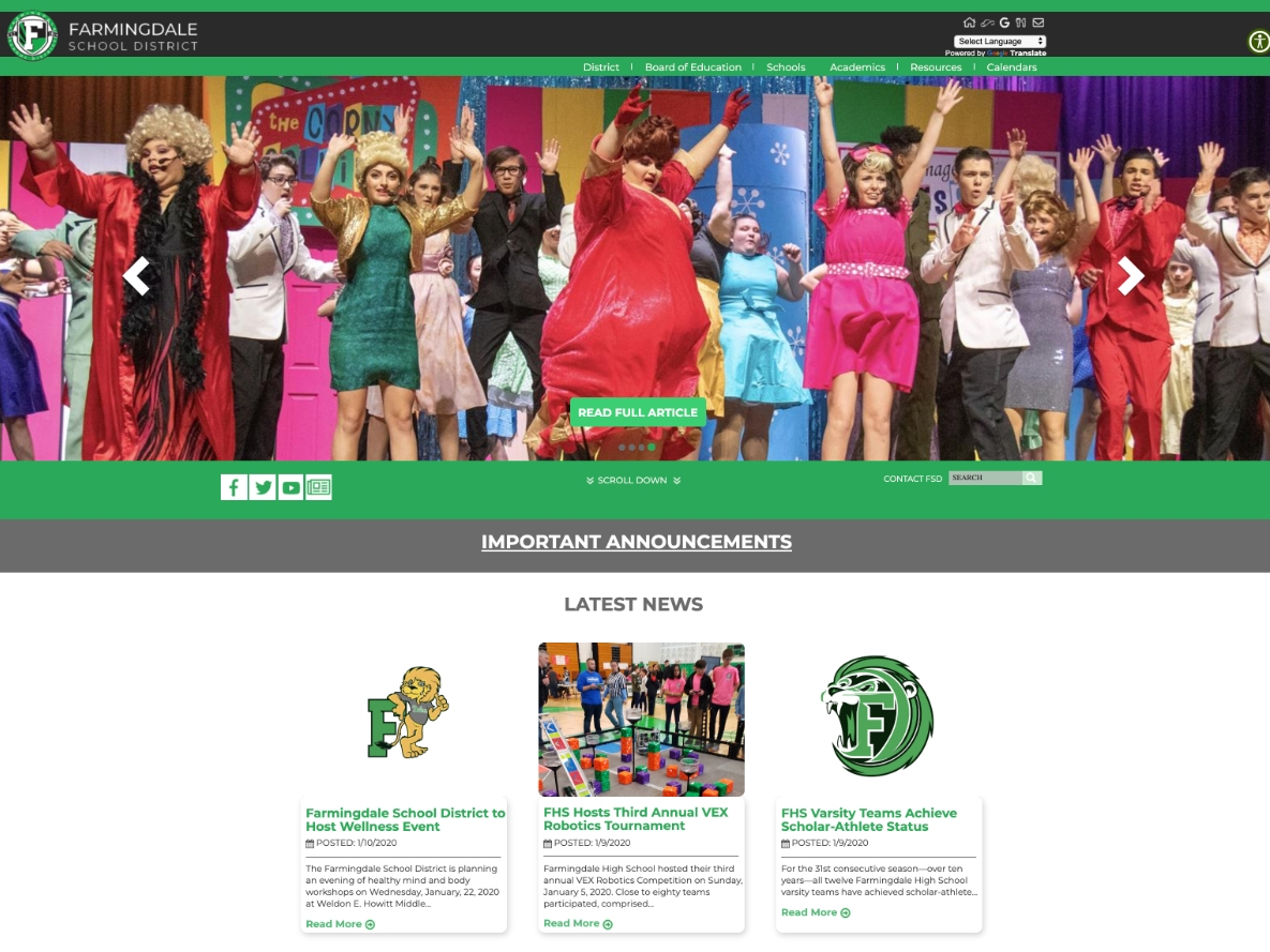 Farmingdale School District Launches New Website Farmingdale, NY Patch