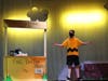 Gabriella Pace (Lucy Van Pelt) and Bobby Silverstein (Charlie Brown) in Howitt Middle School’s production of You’re a Good Man, Charlie Brown