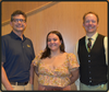 Rebecca Kenjesky with Dr. Josh Anisansel, Director of Secondary ELA and ENL (k-12), and nominating theater teacher Glen Beck.
