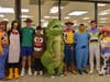 Farmingdale High School seniors pose for the judges, hoping to win the costume contest. 
