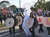 Farmingdale High School seniors march in their Annual Halloween Parade
