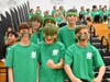 Team Green gets pumped for Farmingdale School District’s first-ever Sports Night.

