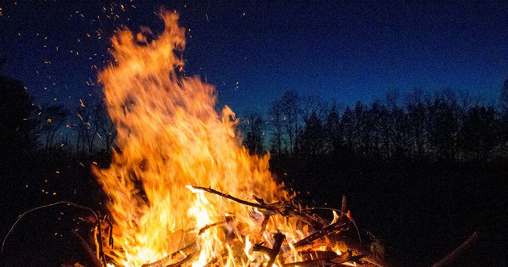 Sankt Hans Aften Bonfire and Witch Dance