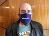 Sheldon wearing his favorite mask.
