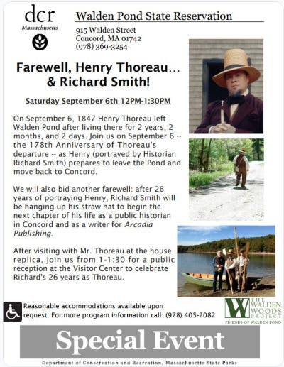 Farewell, Henry Thoreau & Richard Smith!